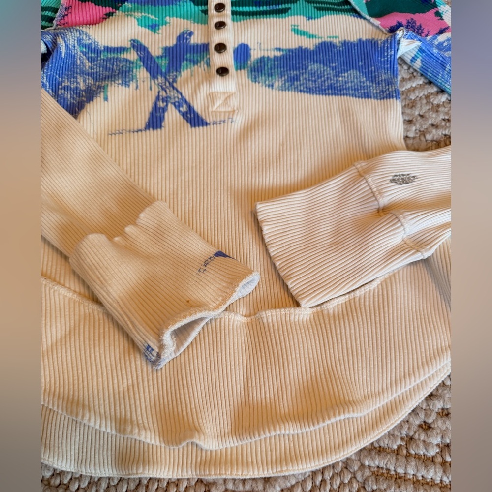 FREE PEOPLE Long Sleeve Ski Top -M - Picture 7 of 11
